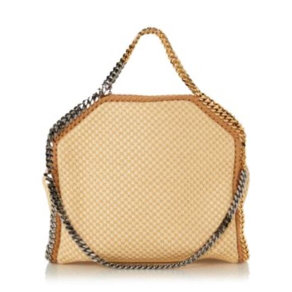 Stella McCartney Handbags - Stella McCartney 3 Triple chain Tote Eco Woven Raffia XL Bag Purse